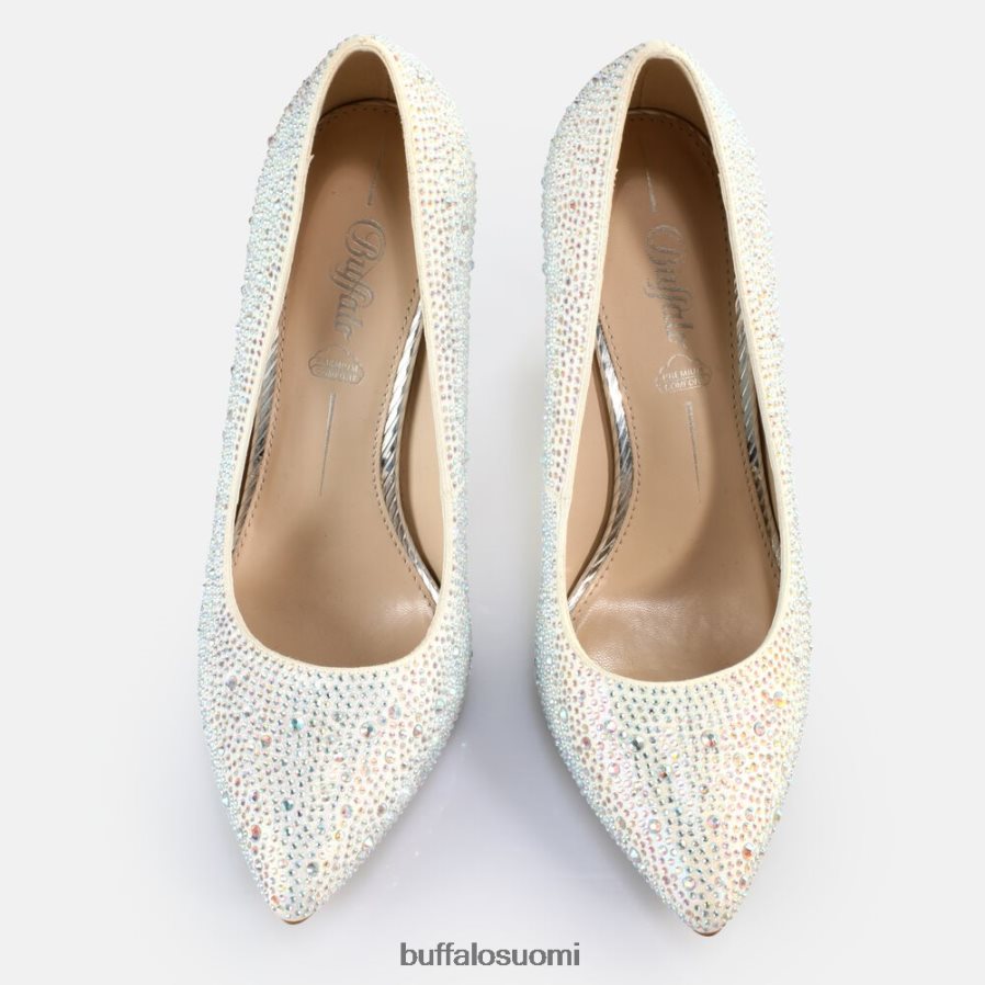 Juliette jääpumput vegaaninen DZ48H4515 valkoinen helmi Buffalo |korkokengät