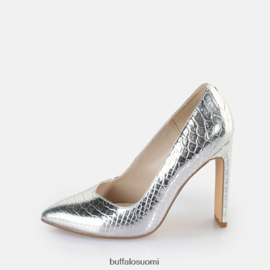 jolie pump vegaani DZ48H4185 käärme hopeaa Buffalo |korkokengät