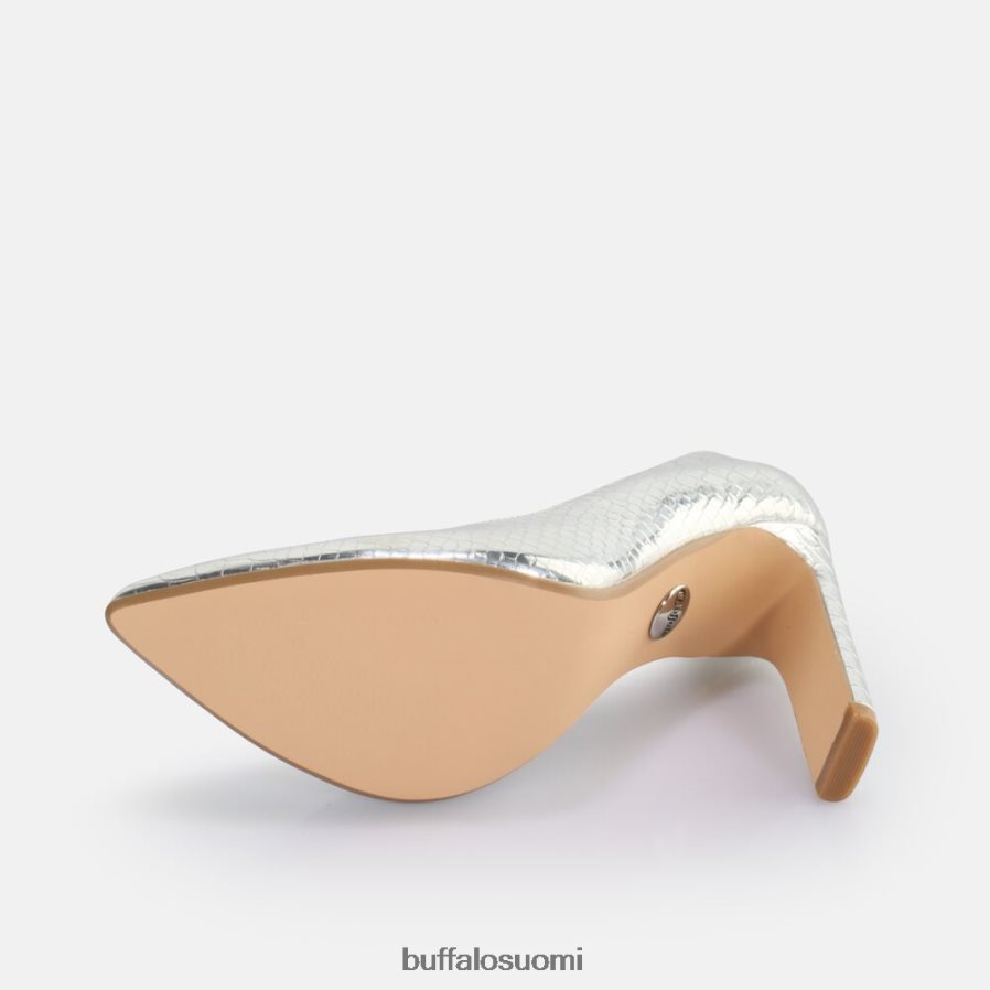 jolie pump vegaani DZ48H4185 käärme hopeaa Buffalo |korkokengät