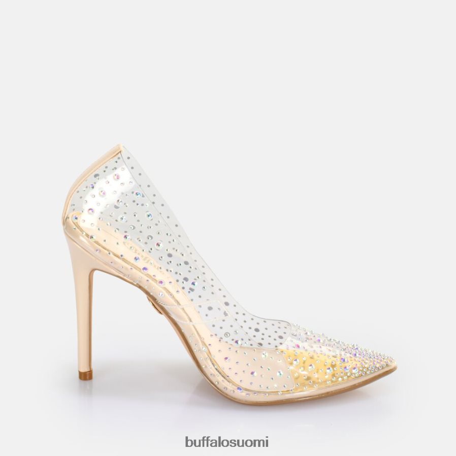 vegaani juliette timanttipumppu DZ48H4378 läpinäkyvä/kerma Buffalo |korkokengät
