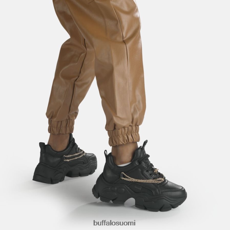 binary chain trainer matala vegaani DZ48H4347 musta kultaisella ketjulla Buffalo |lenkkarit