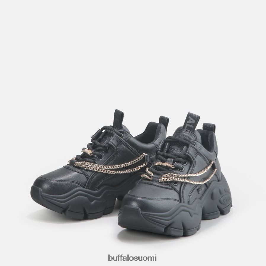 binary chain trainer matala vegaani DZ48H4347 musta kultaisella ketjulla Buffalo |lenkkarit