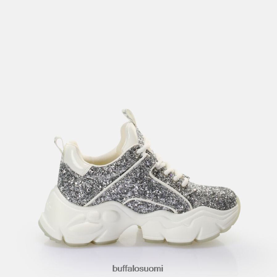 binary glam sneaker lenkkari matala vegaani DZ48H4501 valkoinen/hopea Buffalo |lenkkarit