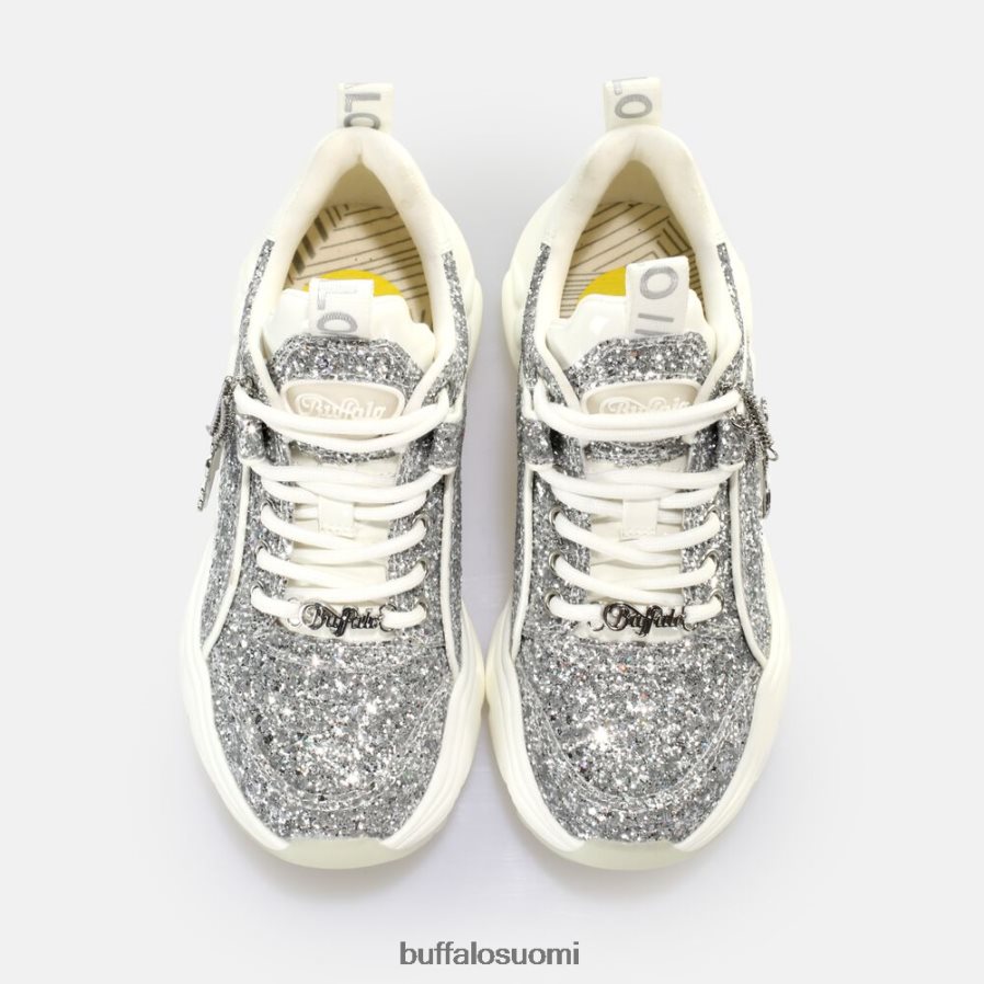 binary glam sneaker lenkkari matala vegaani DZ48H4501 valkoinen/hopea Buffalo |lenkkarit