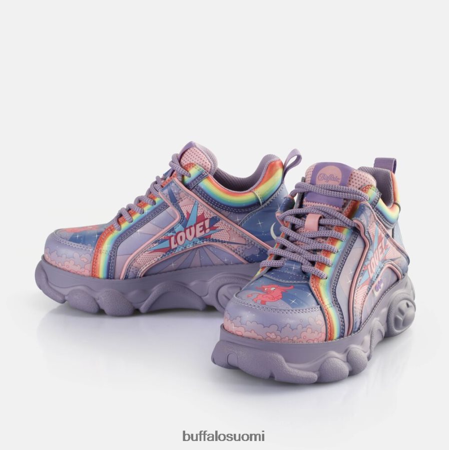 cld corin graffiti lenkkarit matalat vegaaniset DZ48H4139 violetti rakkaus Buffalo |lenkkarit
