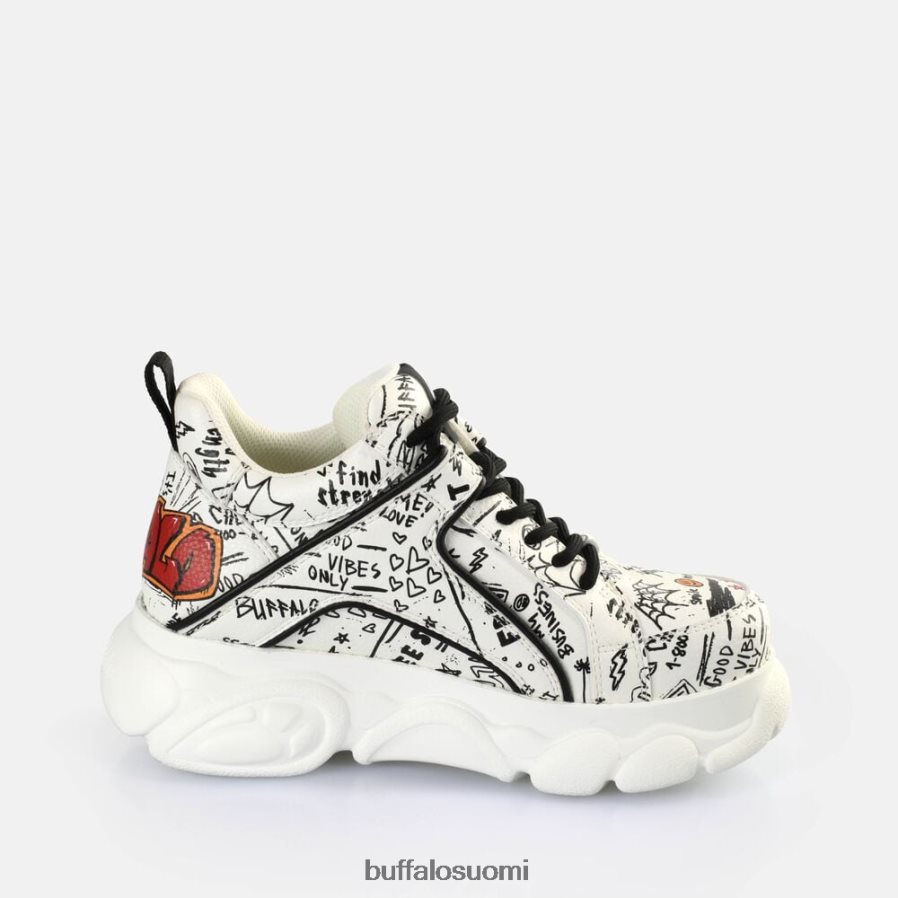 cld corin graffiti lenkkarit matalat vegaaniset DZ48H4140 valkoinen musta Buffalo |lenkkarit