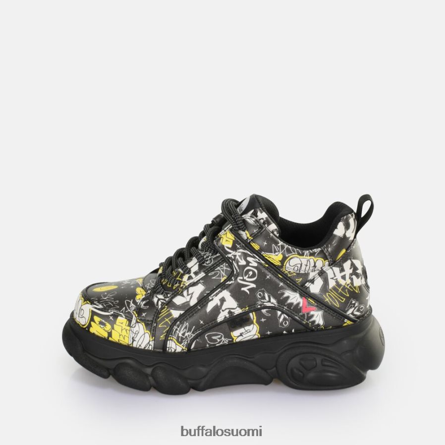 cld corin lenkkari matala vegaaninen DZ48H4209 graffiti musta Buffalo |lenkkarit