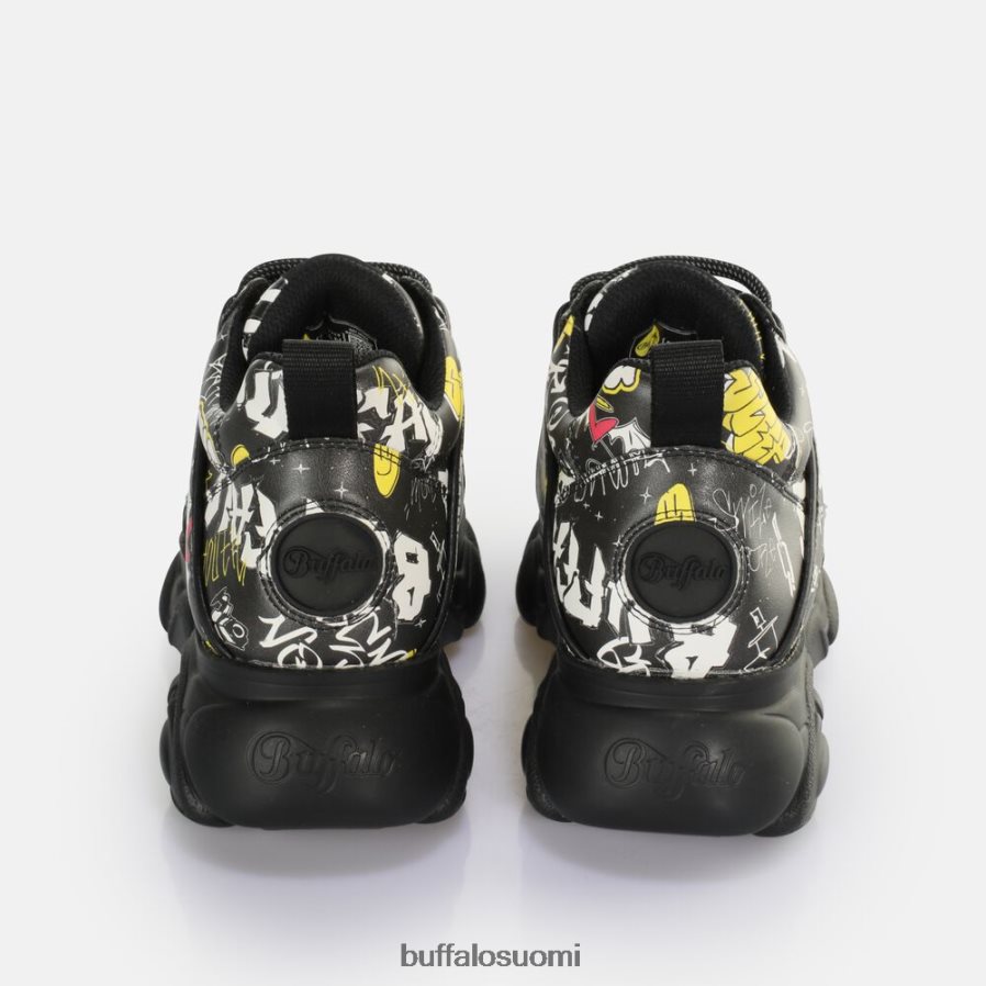 cld corin lenkkari matala vegaaninen DZ48H4209 graffiti musta Buffalo |lenkkarit