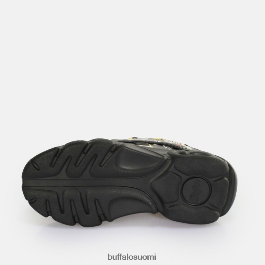 cld corin lenkkari matala vegaaninen DZ48H4209 graffiti musta Buffalo |lenkkarit