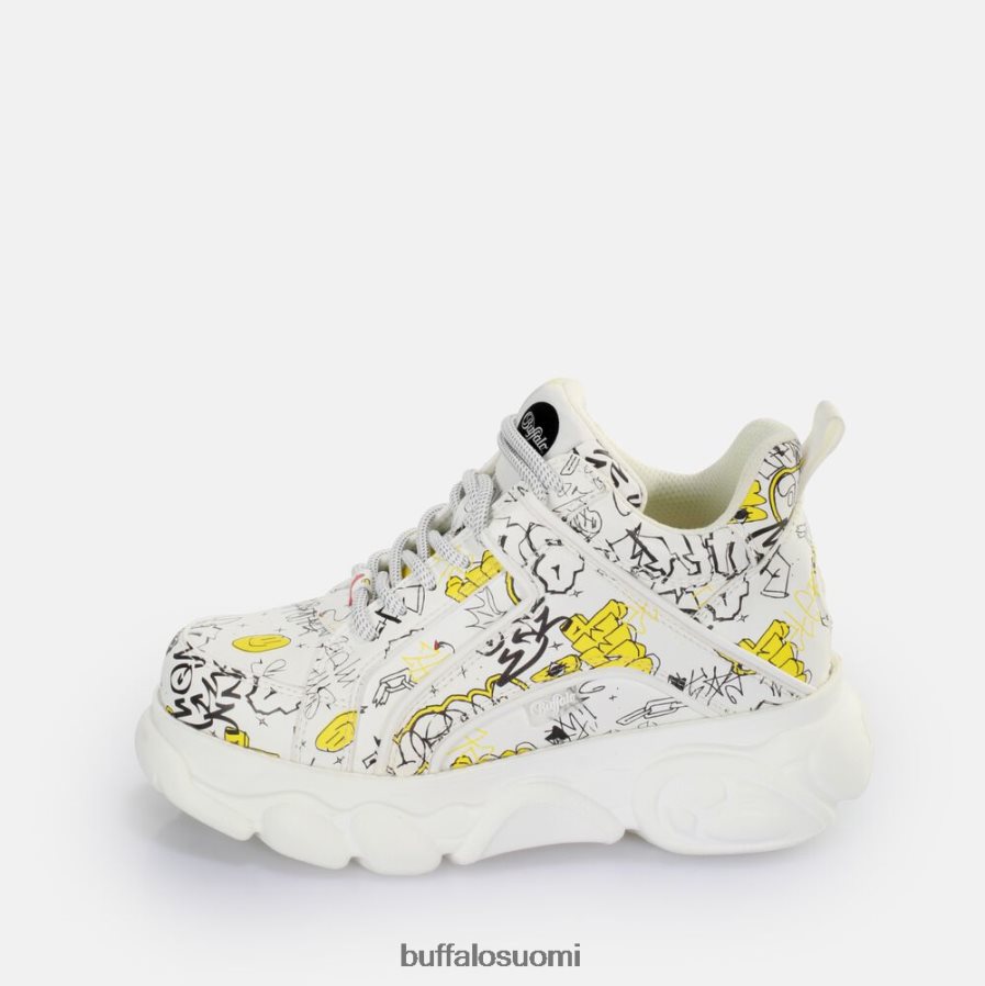 cld corin lenkkari matala vegaaninen DZ48H4210 graffiti valkoinen Buffalo |lenkkarit