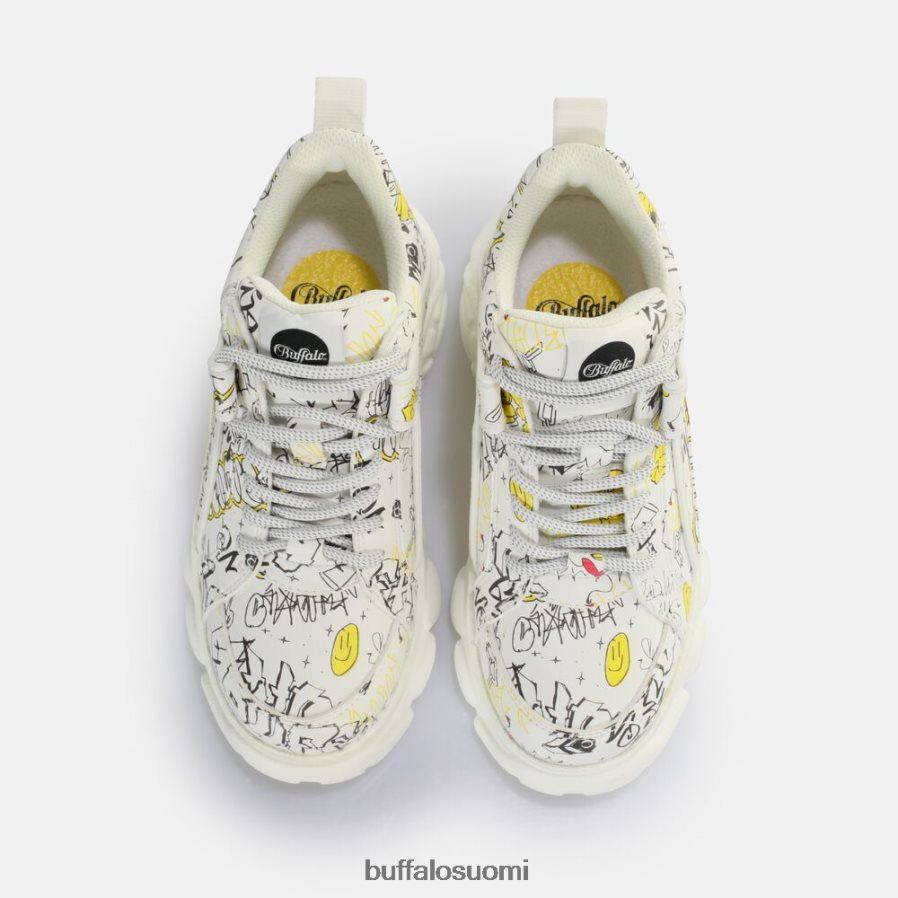 cld corin lenkkari matala vegaaninen DZ48H4210 graffiti valkoinen Buffalo |lenkkarit