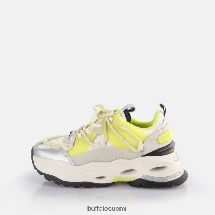 matalat vegaaniset kolmoispitsiset tennarit DZ48H4744 kerma/lime Buffalo |lenkkarit