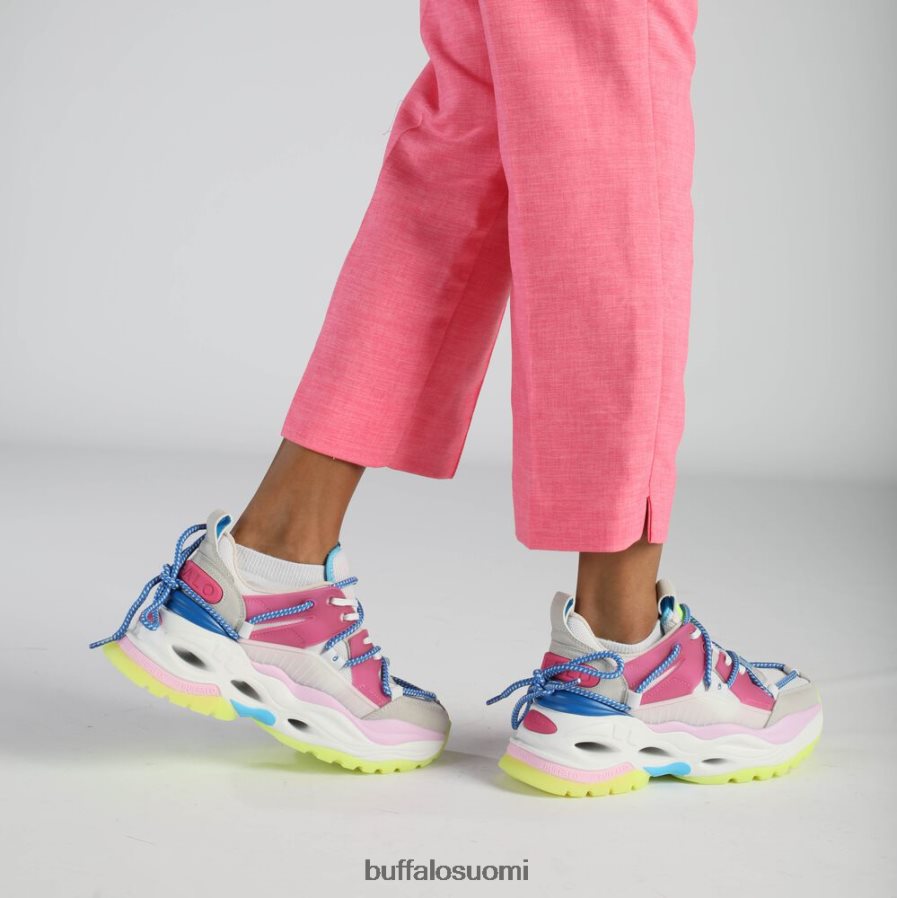 matalat vegaaniset kolmoispitsiset tennarit DZ48H4747 vaaleanharmaa/neon monivärinen Buffalo |lenkkarit