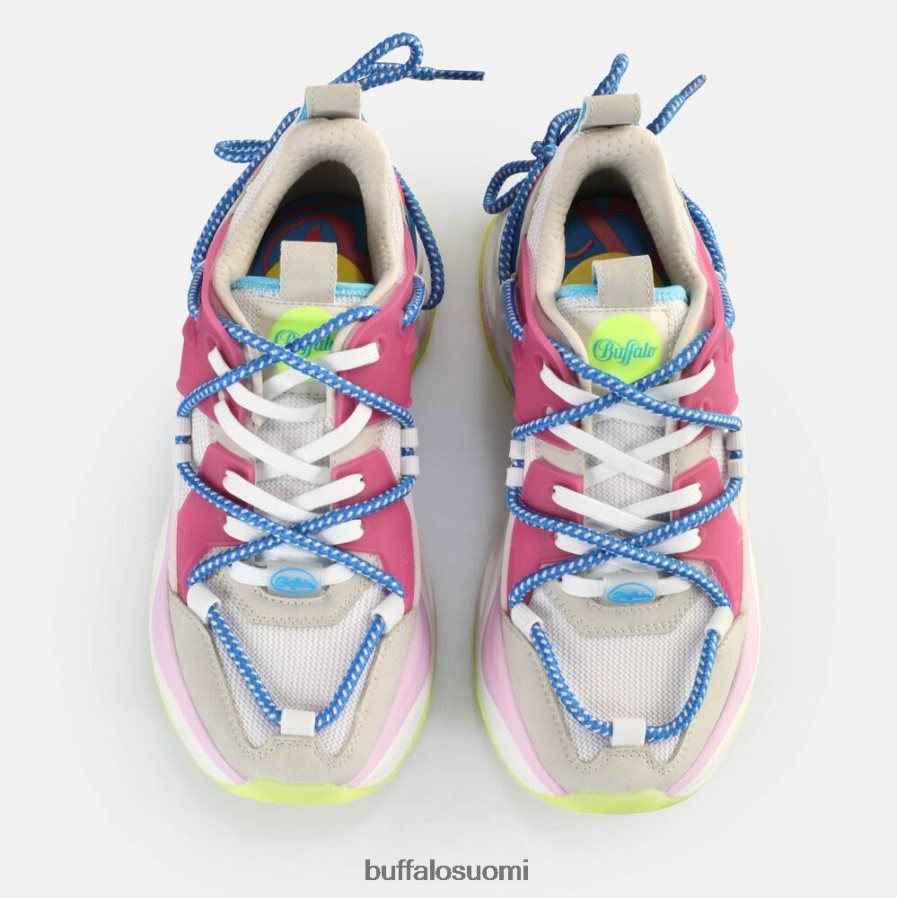 matalat vegaaniset kolmoispitsiset tennarit DZ48H4747 vaaleanharmaa/neon monivärinen Buffalo |lenkkarit