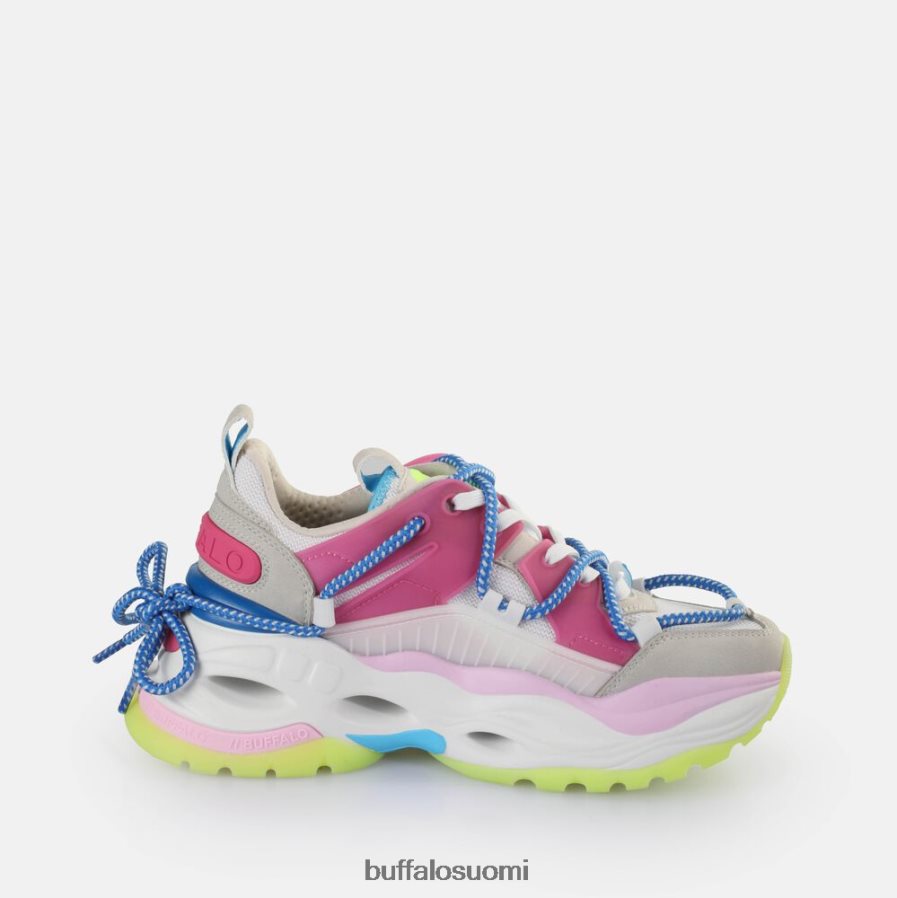 matalat vegaaniset kolmoispitsiset tennarit DZ48H4747 vaaleanharmaa/neon monivärinen Buffalo |lenkkarit