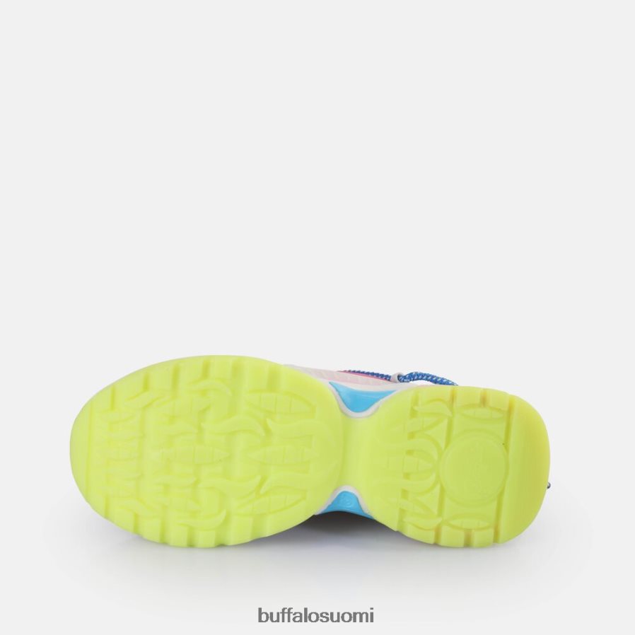 matalat vegaaniset kolmoispitsiset tennarit DZ48H4747 vaaleanharmaa/neon monivärinen Buffalo |lenkkarit