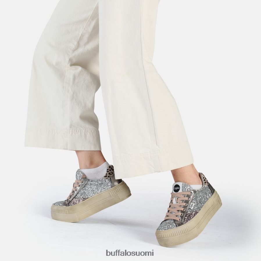 paritettu laceup lo sneaker matala vegaani DZ48H4163 hopea Buffalo |lenkkarit