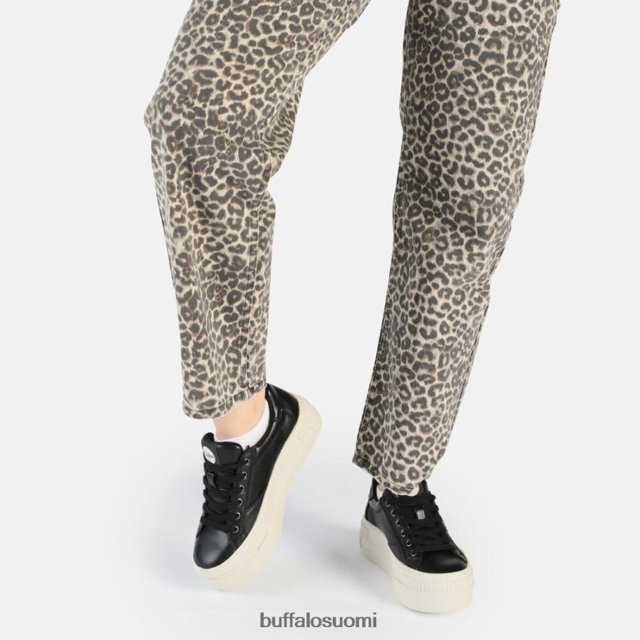 paritettu laceup lo sneaker matala vegaani DZ48H4377 musta/harmaavalkoinen Buffalo |lenkkarit