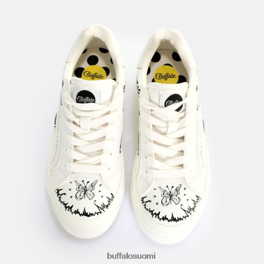 paritettu laceup lo sneaker matala vegaani DZ48H4545 valkoinen graffiti Buffalo |lenkkarit