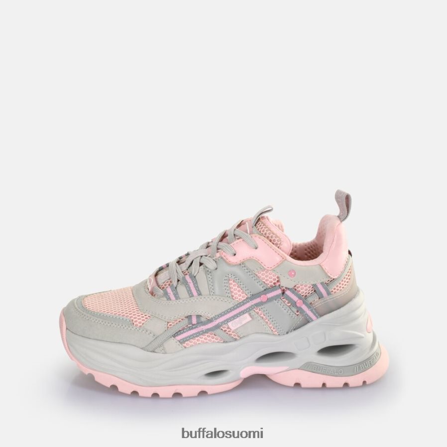 triplet ontto lenkkari matala vegaaninen DZ48H4125 harmaa/vaaleanpunainen Buffalo |lenkkarit