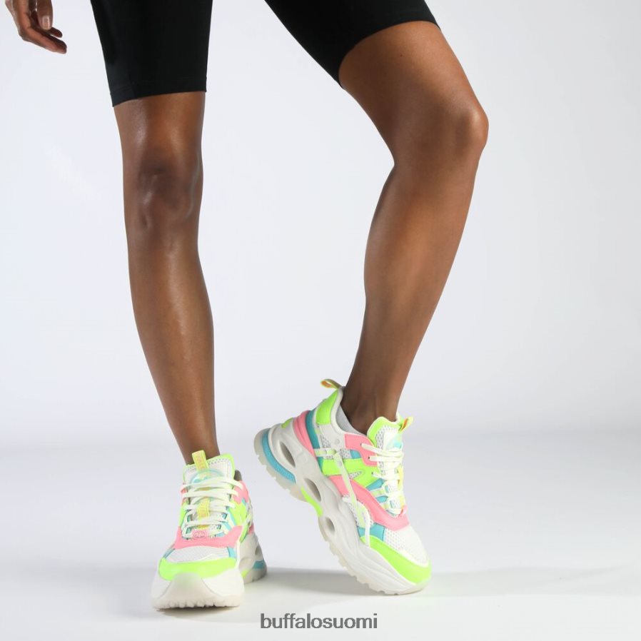 triplet ontto lenkkarit matalat vegaaniset DZ48H4128 valkoinen/neon monivärinen Buffalo |lenkkarit