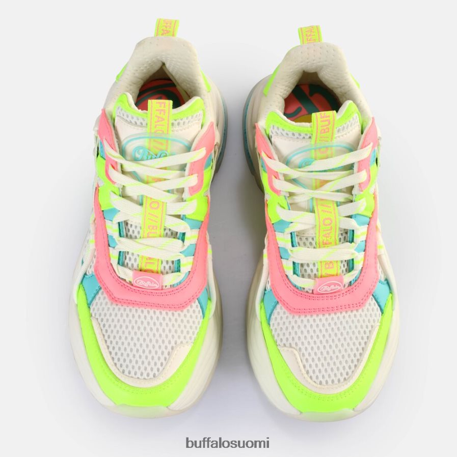 triplet ontto lenkkarit matalat vegaaniset DZ48H4128 valkoinen/neon monivärinen Buffalo |lenkkarit