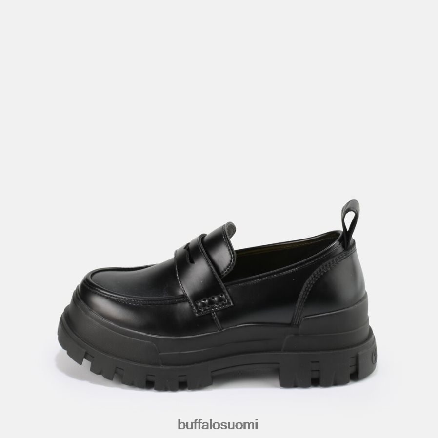 aspha loafer kenkä litteä vegaaninen nappa DZ48H4665 musta Buffalo |loafers