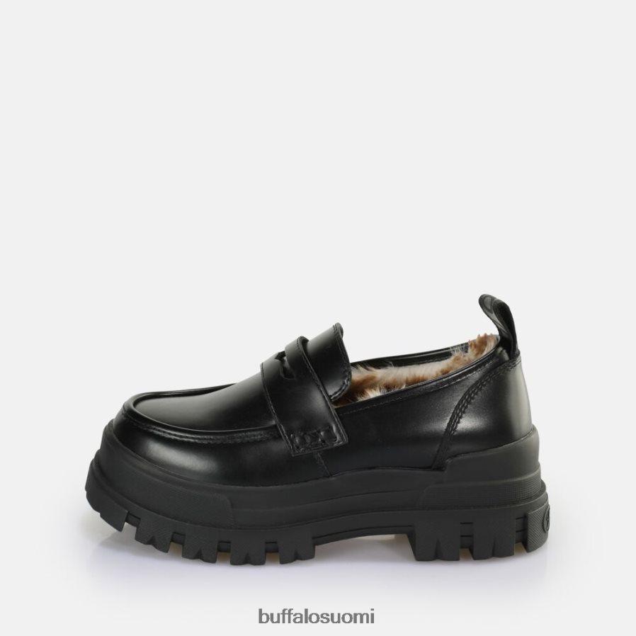 aspha loafer lämmin loafer vegaaninen DZ48H4709 musta Buffalo |loafers