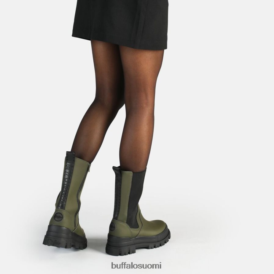 aspha clf sade chelsea hi boot vegan DZ48H4513 khaki Buffalo |saappaat