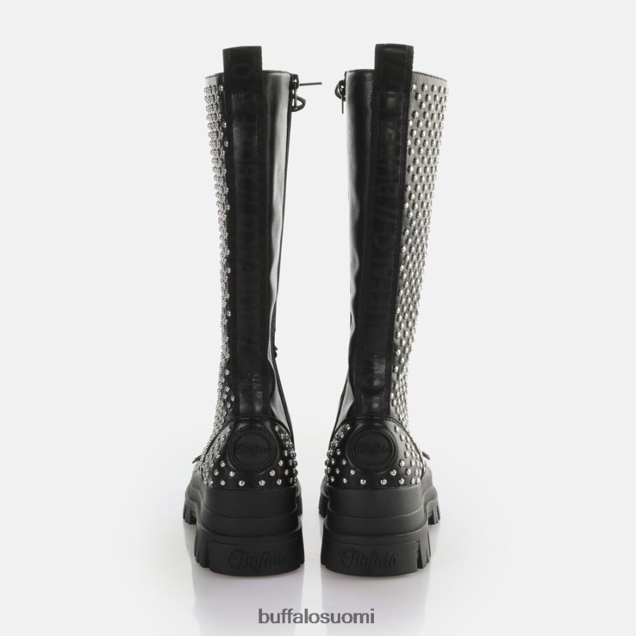 aspha on pin laceup hi boot vegan DZ48H4507 musta Buffalo |saappaat