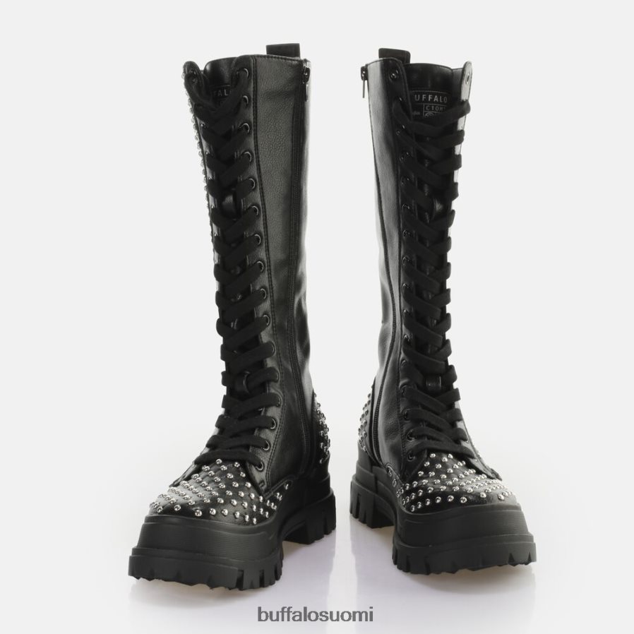 aspha on pin laceup hi boot vegan DZ48H4507 musta Buffalo |saappaat