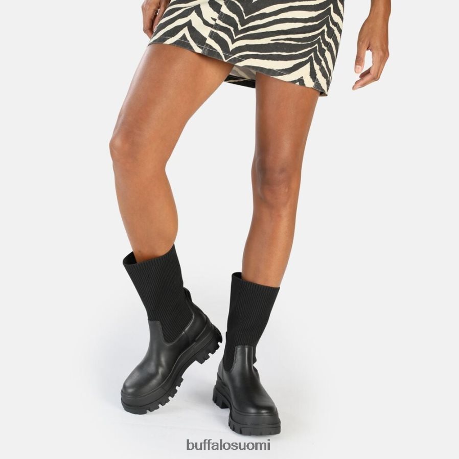 aspha sock boot short boot vegaani DZ48H4538 musta Buffalo |saappaat