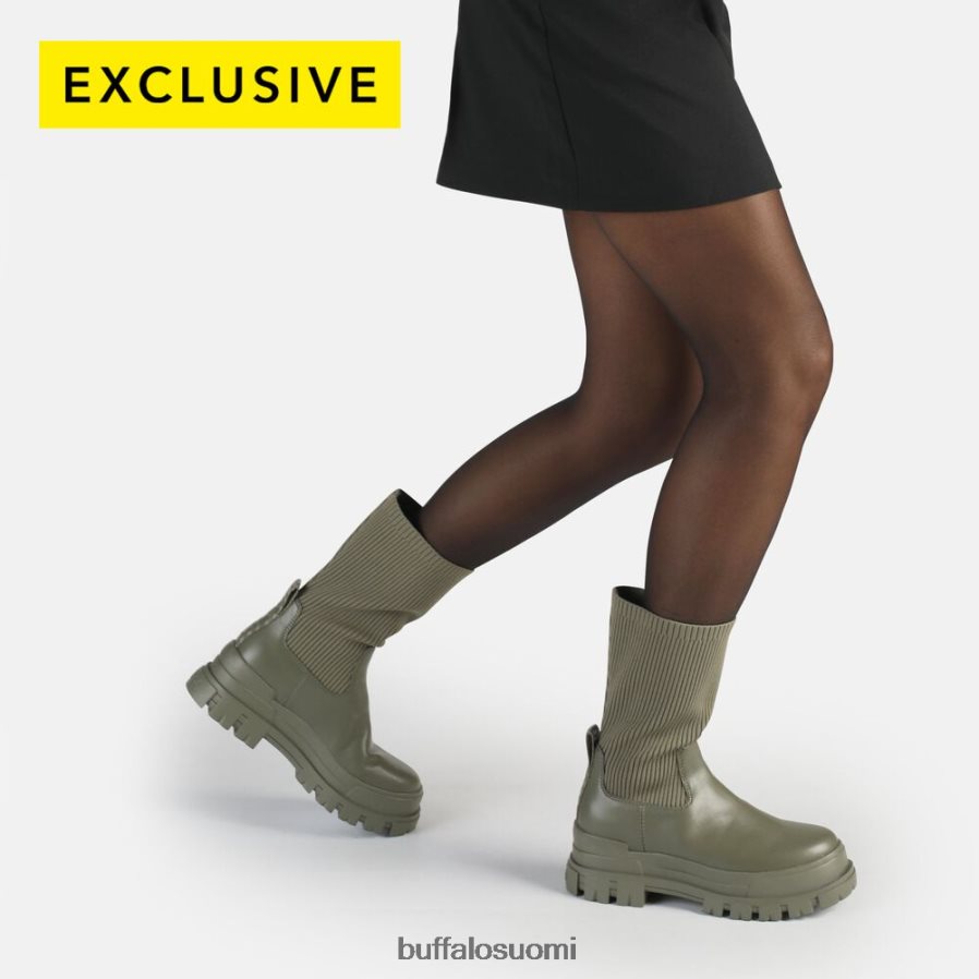 aspha sock boot short boot vegaani DZ48H4652 oliivi Buffalo |saappaat