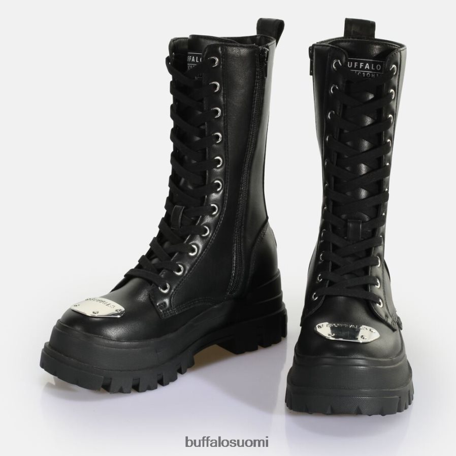 aspha steel laceup hi boot vegan DZ48H4629 musta Buffalo |saappaat