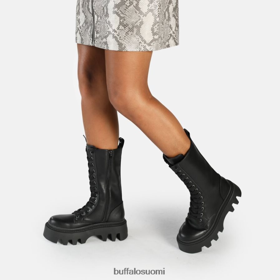 flora laceup hei boot vegaani DZ48H4649 musta Buffalo |saappaat