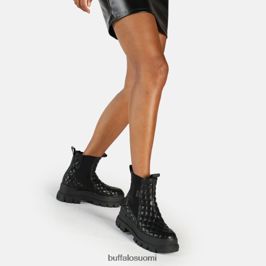 aspha chelsea mid ankle boot vegaani DZ48H4536 musta tyyny Buffalo |saappaat