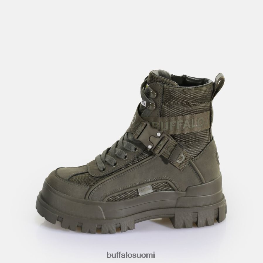 aspha com1 laceup mid vegaani nilkkurit DZ48H4582 khaki Buffalo |saappaat