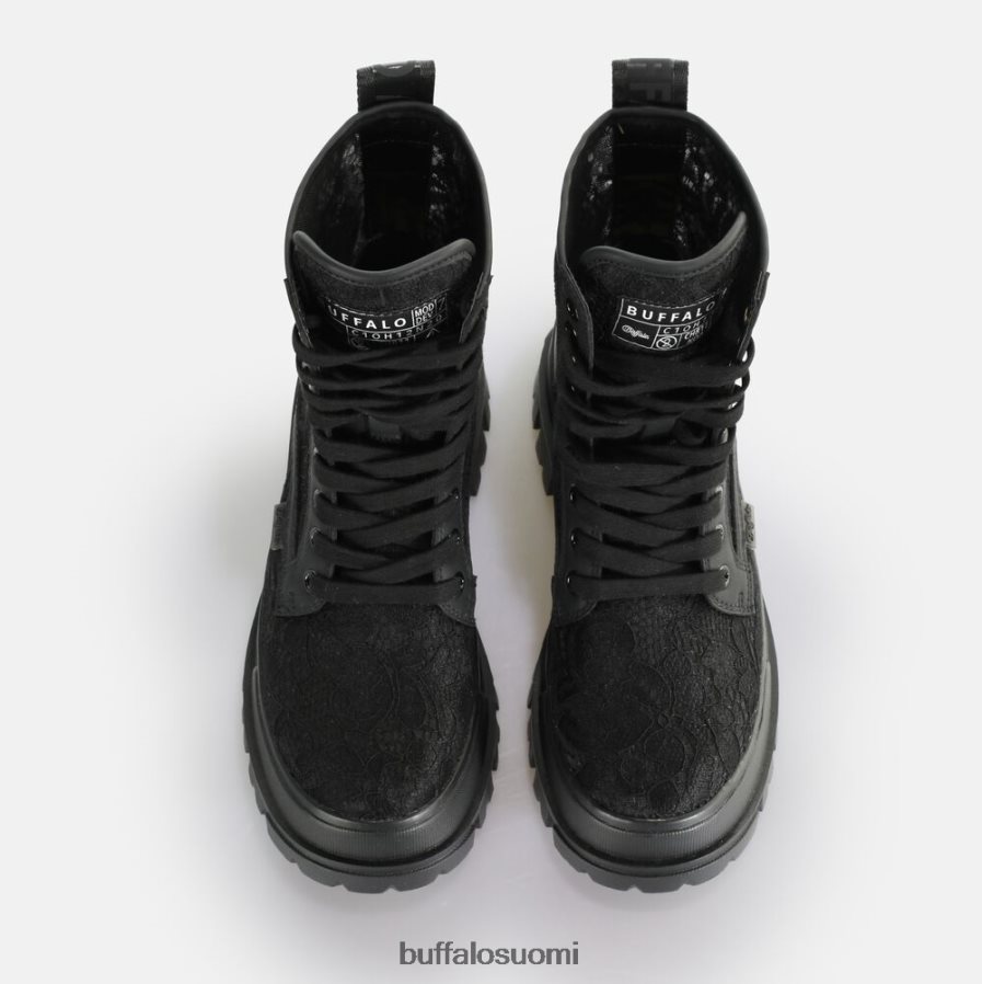 aspha lace up hei nilkka-saappaat vegaani DZ48H4431 musta Buffalo |saappaat