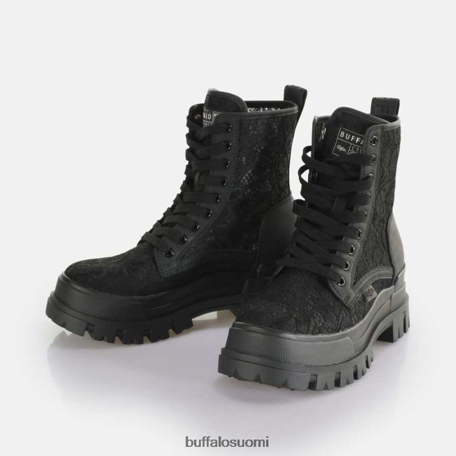aspha lace up hei nilkka-saappaat vegaani DZ48H4431 musta Buffalo |saappaat