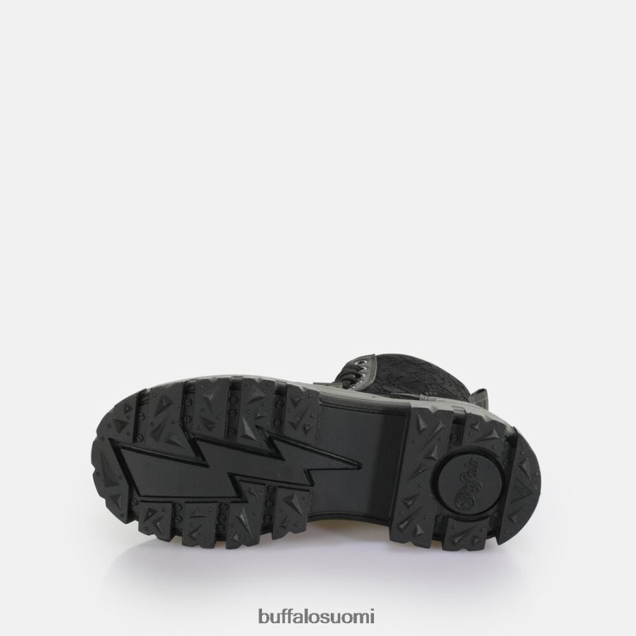 aspha lace up hei nilkka-saappaat vegaani DZ48H4431 musta Buffalo |saappaat