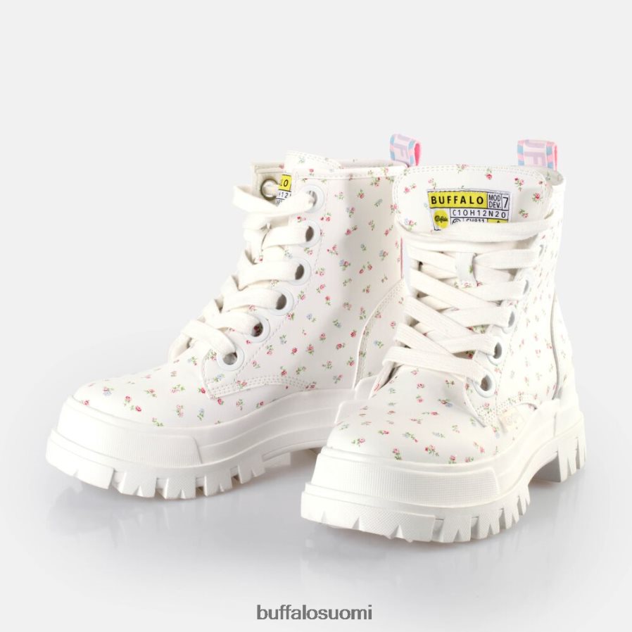 aspha lace up hei nilkkurit vegaani DZ48H4412 valkoinen/kukkia Buffalo |saappaat