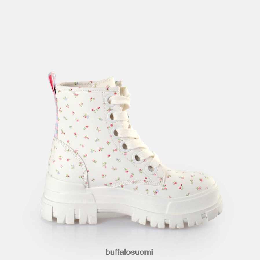 aspha lace up hei nilkkurit vegaani DZ48H4412 valkoinen/kukkia Buffalo |saappaat