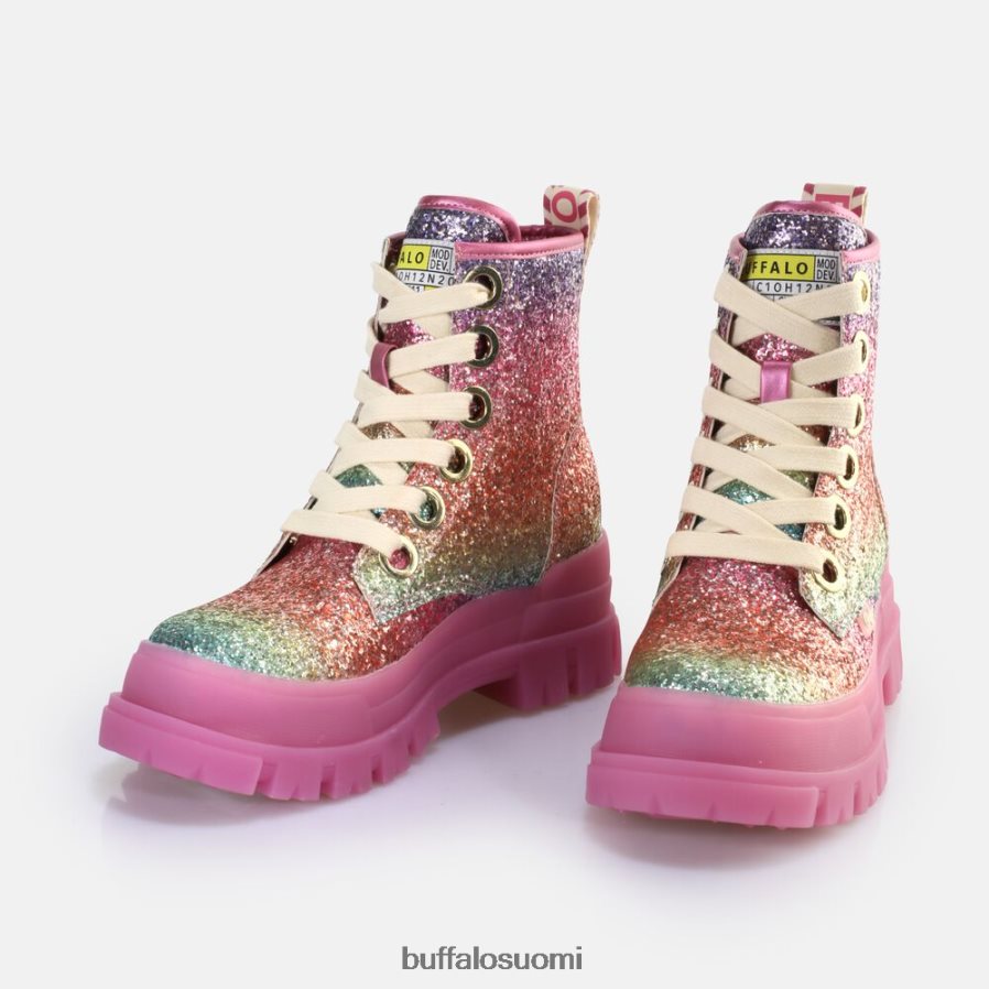 aspha lace up hi ankle boot vegaani DZ48H4373 fuksia Buffalo |saappaat