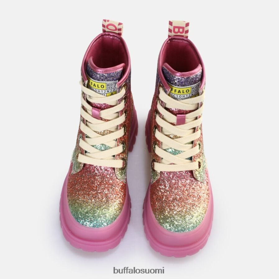 aspha lace up hi ankle boot vegaani DZ48H4373 fuksia Buffalo |saappaat