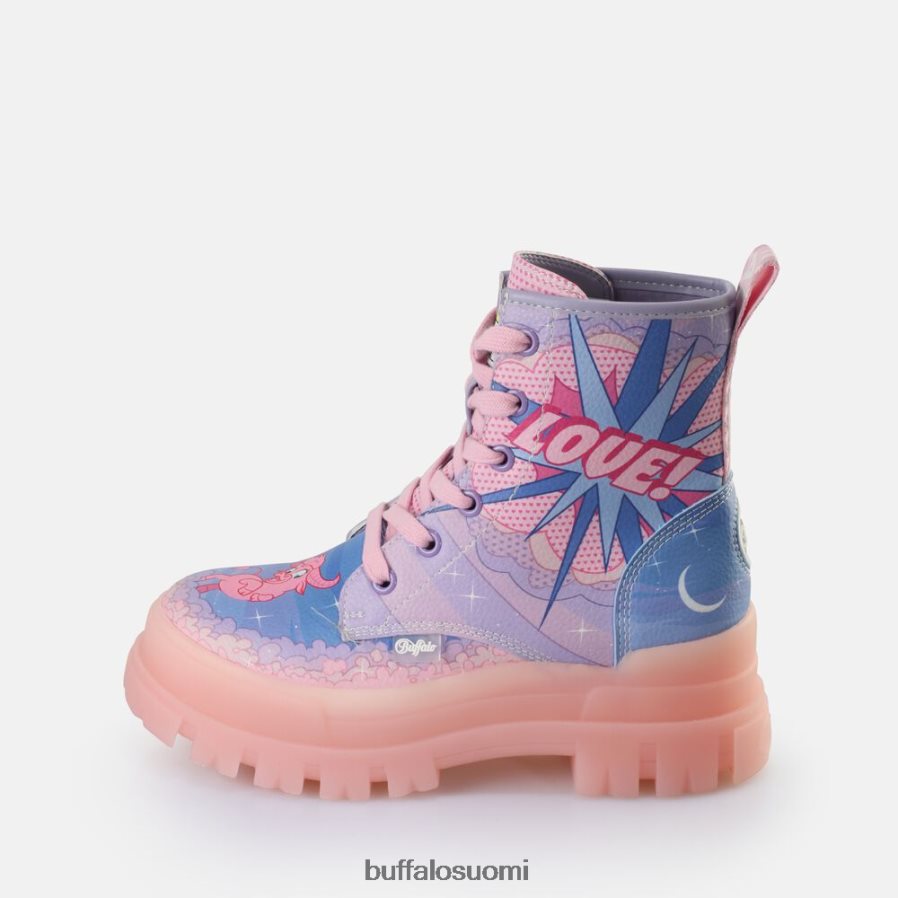 aspha lace up hi ankle boot vegaani DZ48H4437 violetti rakkaus Buffalo |saappaat