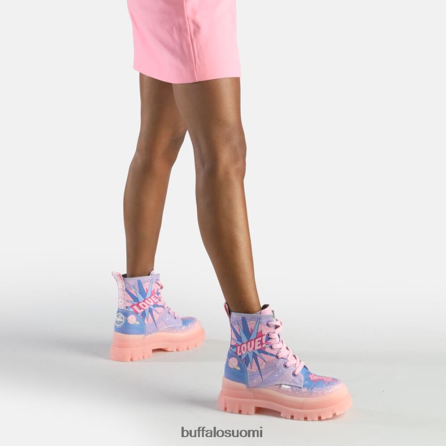 aspha lace up hi ankle boot vegaani DZ48H4437 violetti rakkaus Buffalo |saappaat