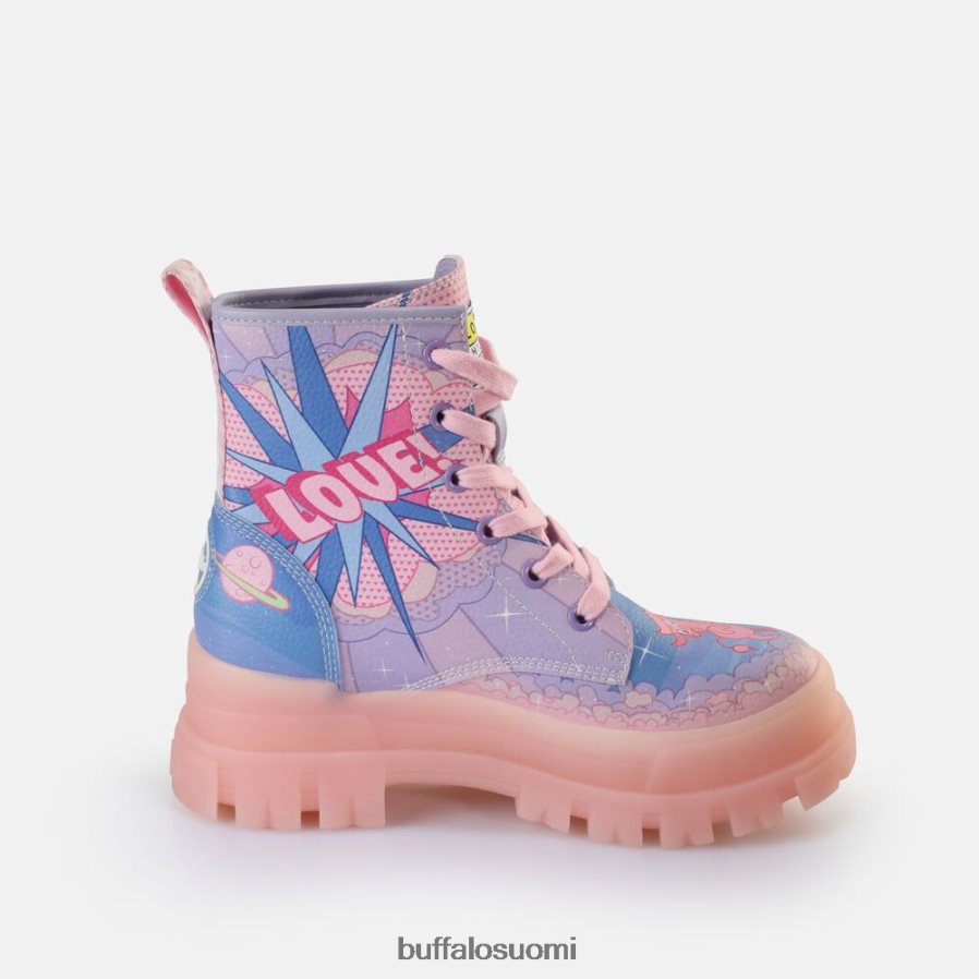 aspha lace up hi ankle boot vegaani DZ48H4437 violetti rakkaus Buffalo |saappaat