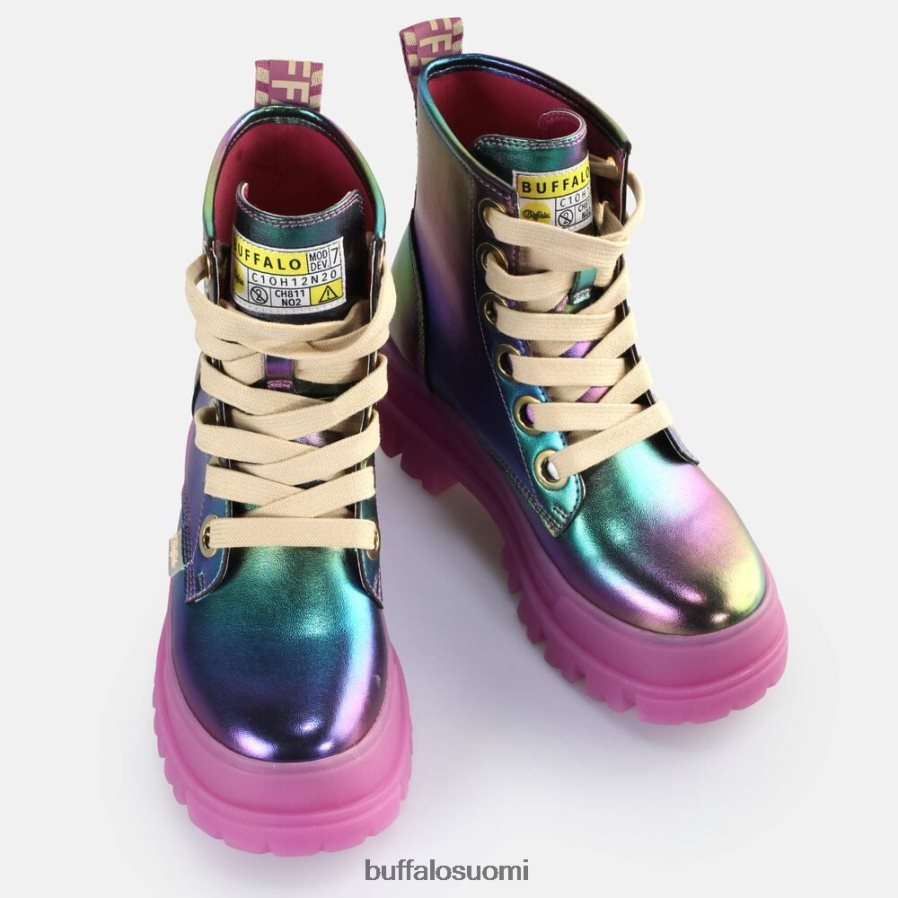 aspha lace up hi ankle boot vegaani DZ48H4439 merenneito violetti Buffalo |saappaat