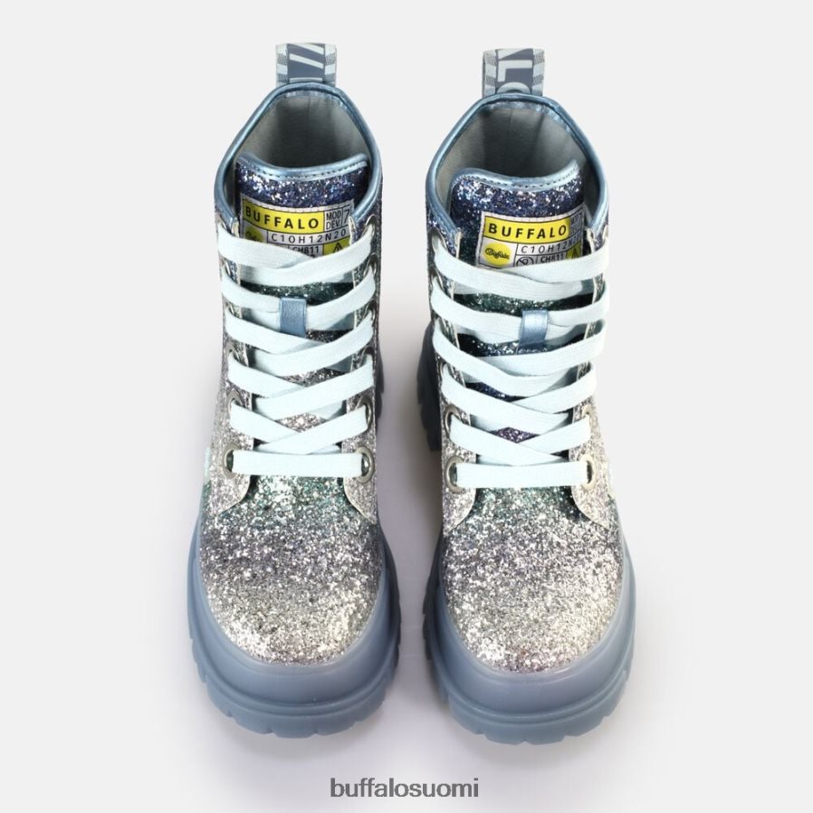 aspha lace up hi ankle boot vegaani DZ48H4440 hopeanharmaa Buffalo |saappaat