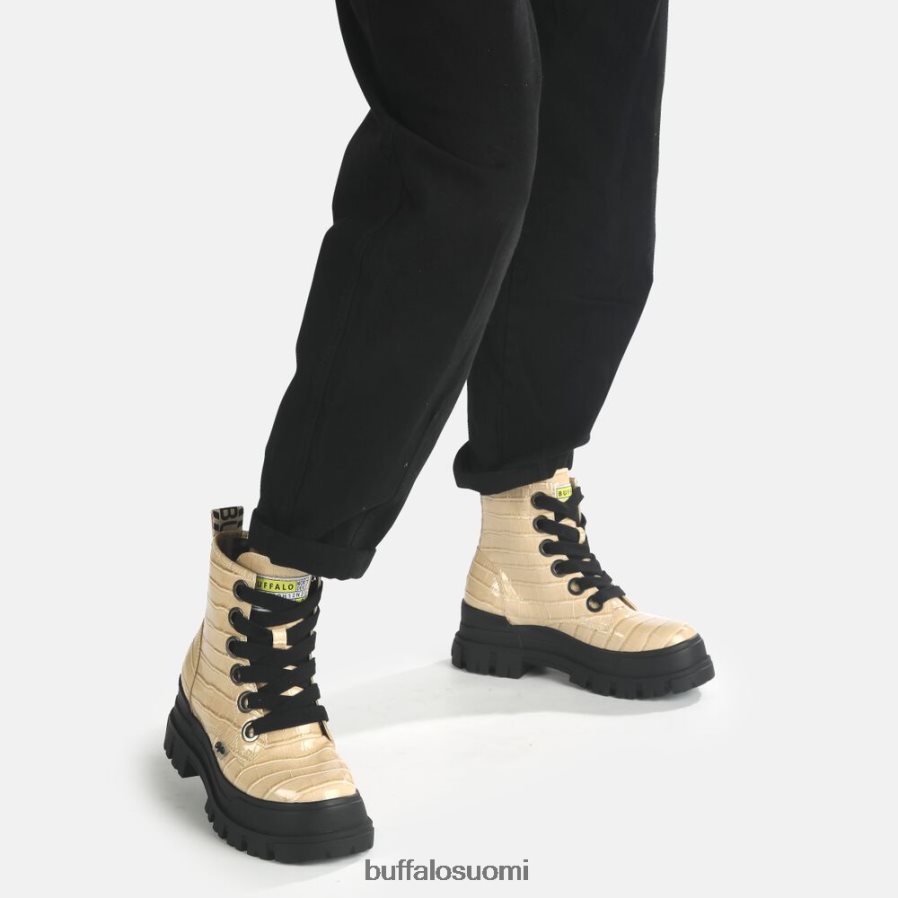 aspha lace up hi bootie flat vegaani DZ48H4371 kerma Buffalo |saappaat